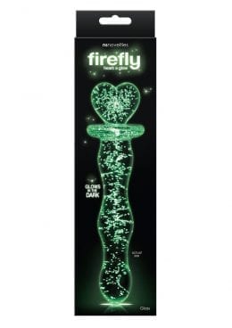 Firefly Glass Heart A Glow Probe Glow In The Dark - Clear