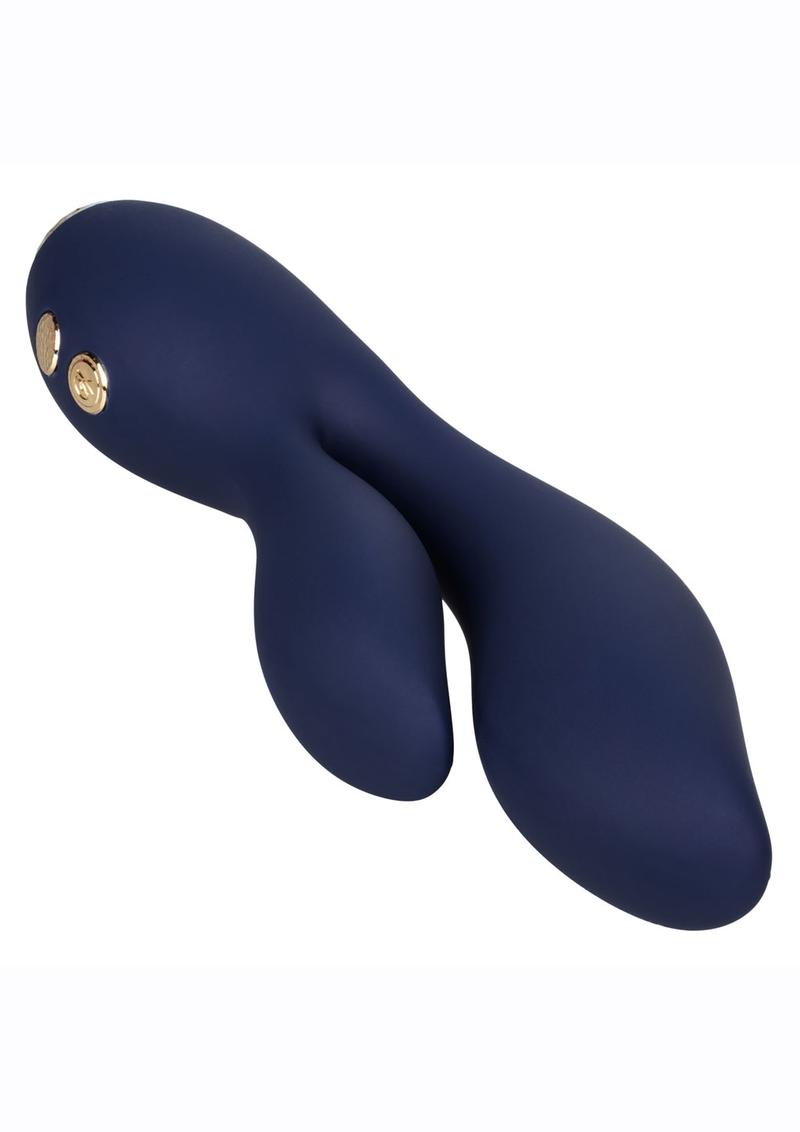 Chic Lilac Rechargeable Silicone Wand Massager - Blue