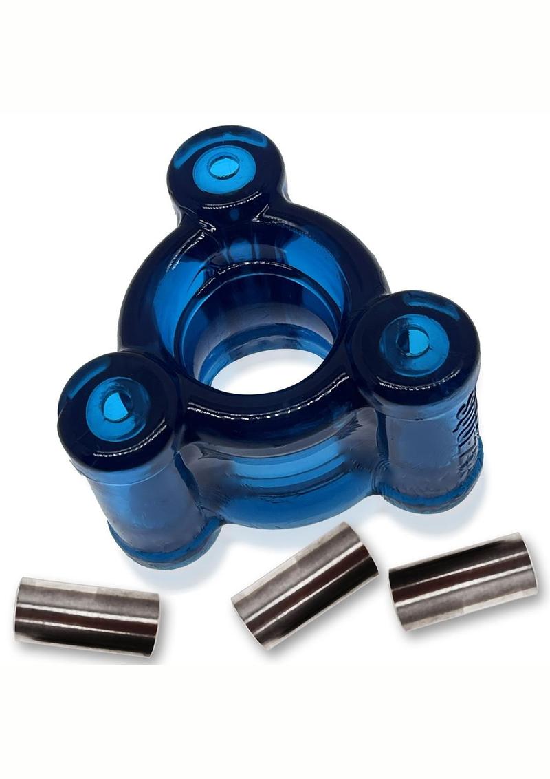 Oxballs Heavy Squeeze Ballstretcher with Stainless Steel Weights - Space Blue
