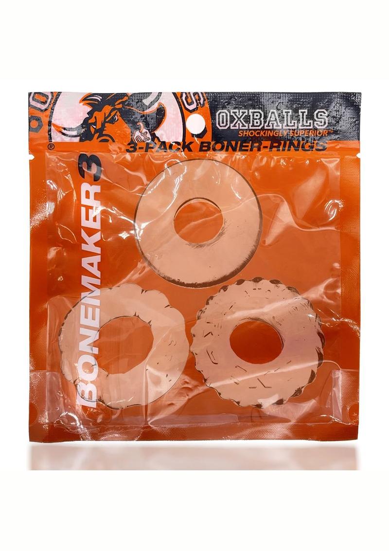 Oxballs Bonemaker Cock Ring Kit (3 Pack) - Clear