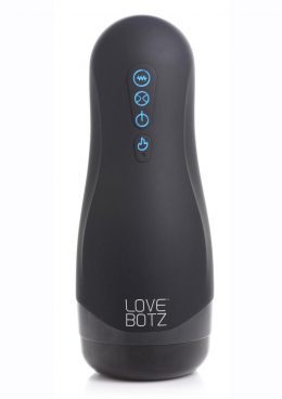 LoveBotz Handheld Milker Rechargeable 15X Sucking Masturbator - Black