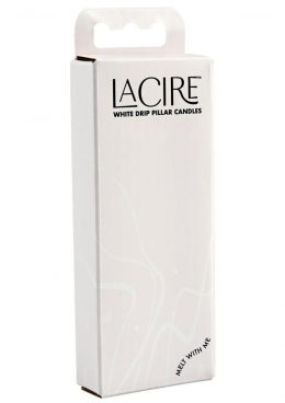 LaCire Drip Pillar Candles - White