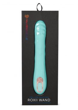 Nu Sensuelle Roxii Rechargeable Silicone Wand with Roller Motion - Electric Blue