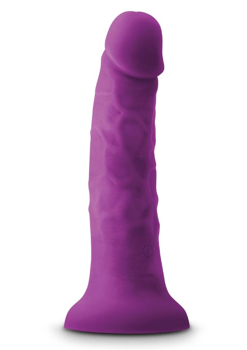 Colours Pleasures Silicone Vibrating Dildo 7in - Purple