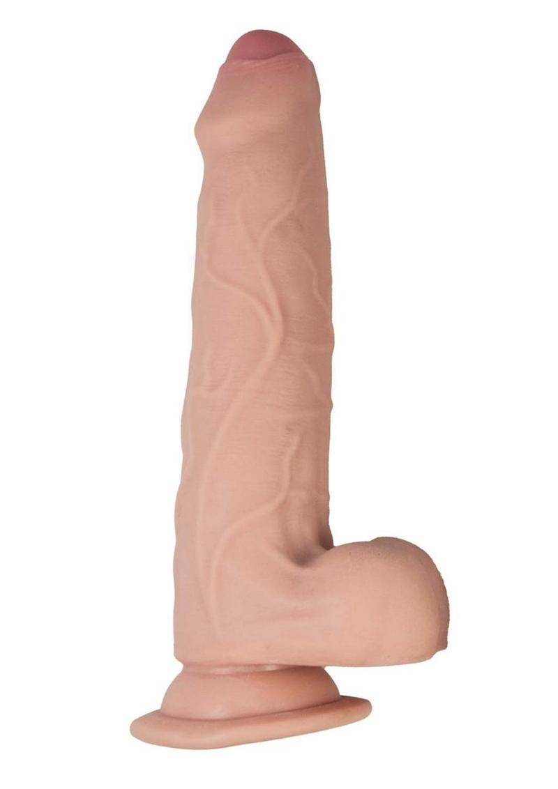 Realcocks Dual Layered Uncut Slider Thin Tip Dildo 8.5in - Vanilla