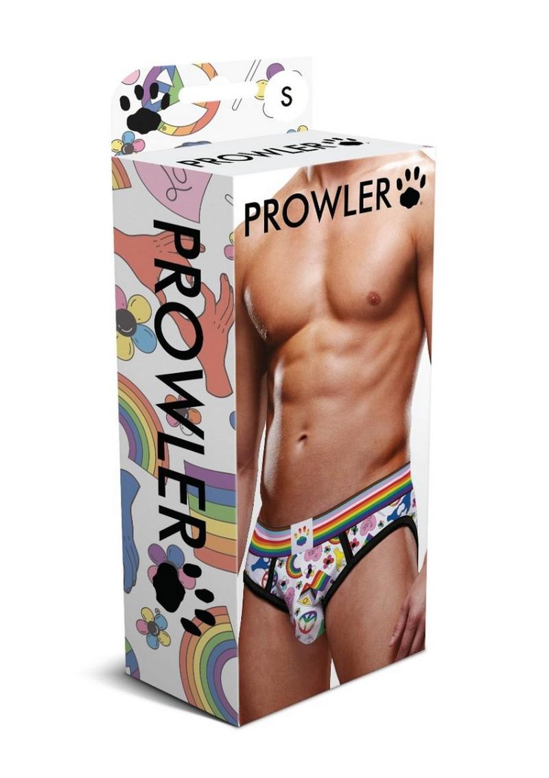 Prowler Pride Love and Peace 1 Brief - Large - Rainbow