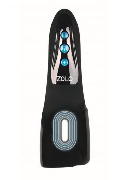 Zolo Edgemaster Silicone Rechargeable Vibrating Masturbator - Black