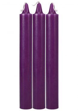 Doc Johnson Japanese Drip Candles - 3 Pack - Purple