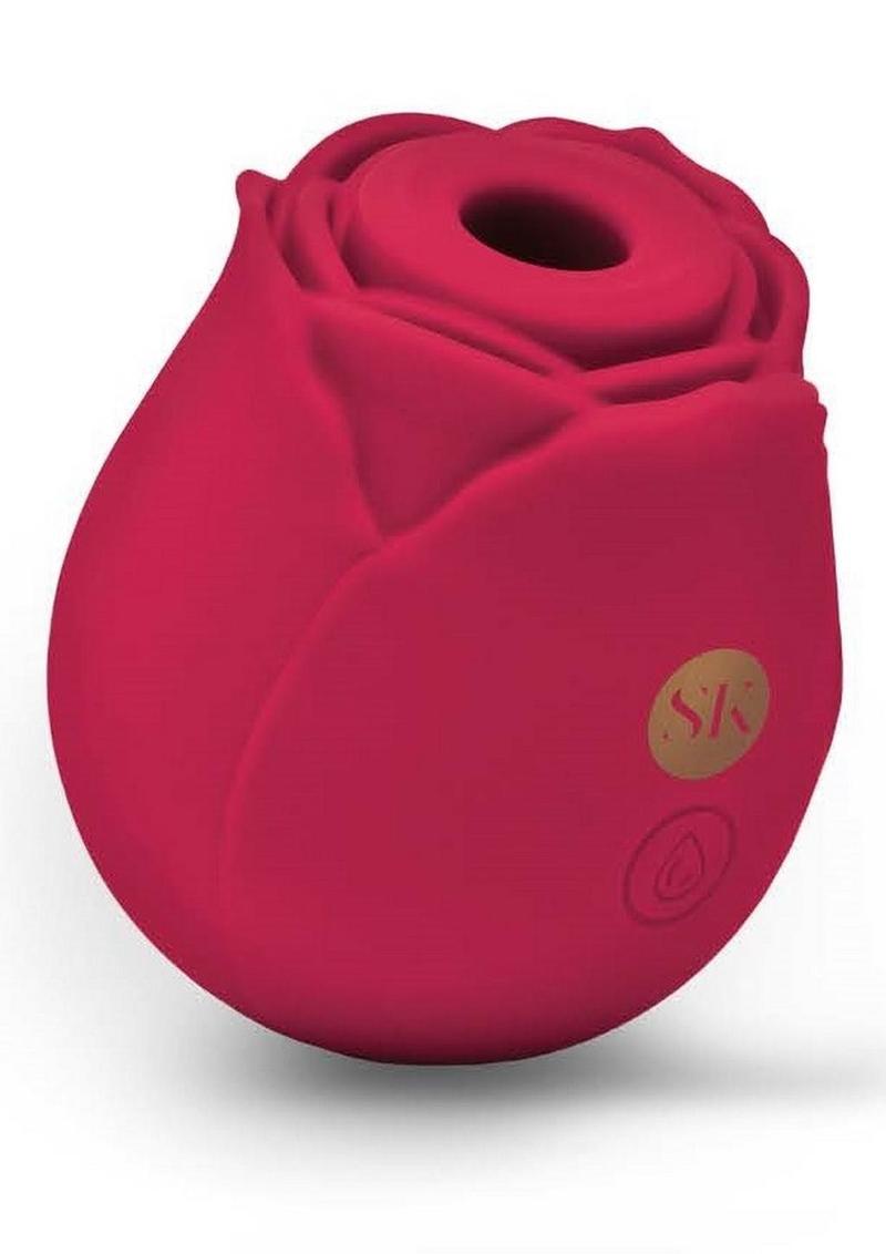 Secret Kisses Rosegasm Air Rechargeable Silicone Clitoral Stimulator - Red