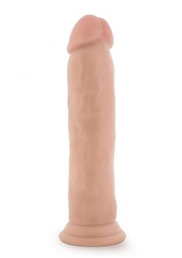 Dr. Skin Plus Thick Posable Dildo with Balls and Suction Cup 9in - Vanilla