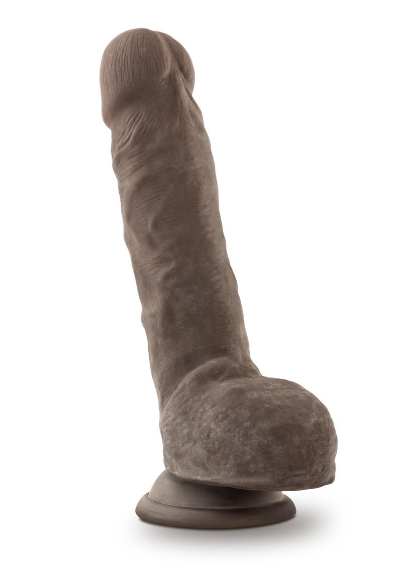Au Naturel Sensa Feel Dildo with Suction Cup 9in - Chocolate