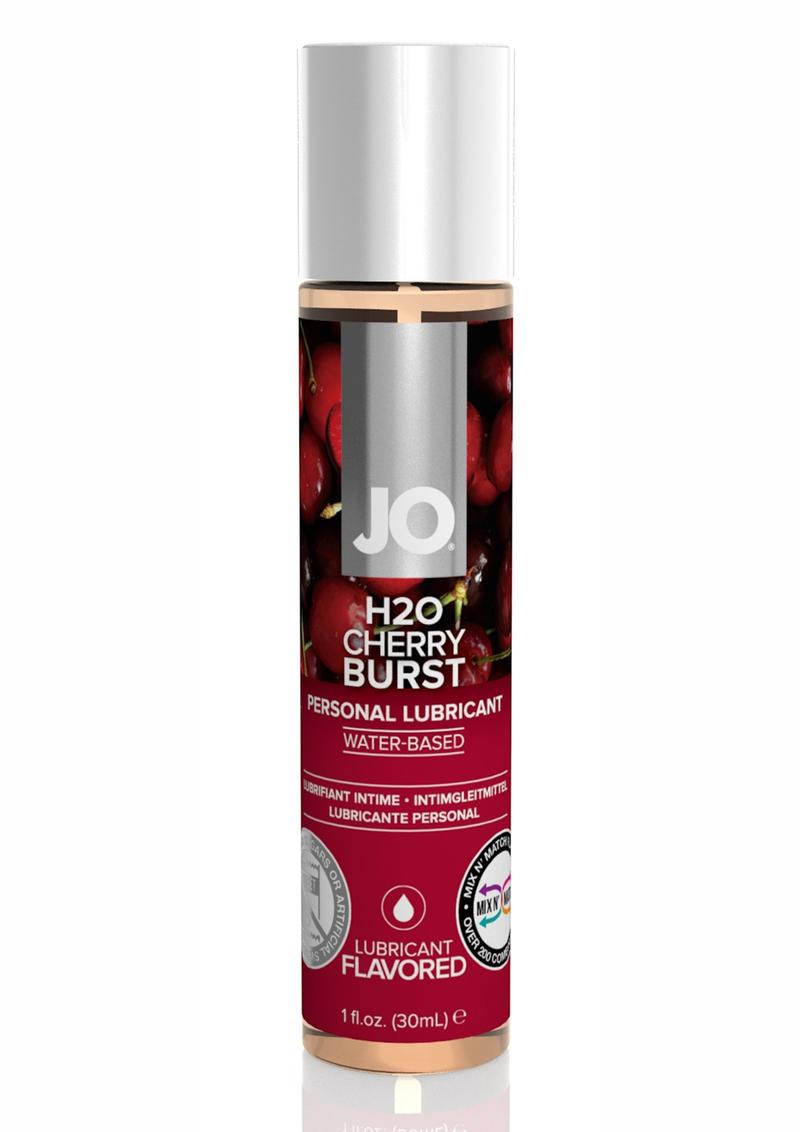 JO H2O Water Based Personal Flavored Lubricant Cherry Burst 1oz