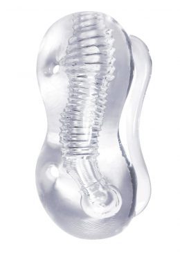 The 9`s - Clear Stroke Twister Masturbator 5.25in - Clear