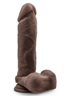 Au Naturel Dildo with Suction Cup 9.5in - Chocolate