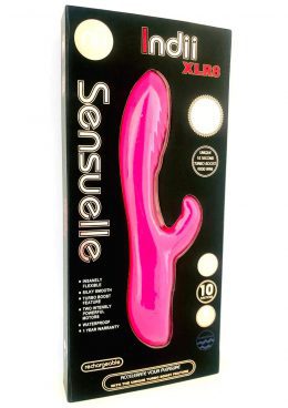 Nu Sensuelle Indii XLR8 Rechargeable Silicone G-Spot Rabbit Vibrator - Pink