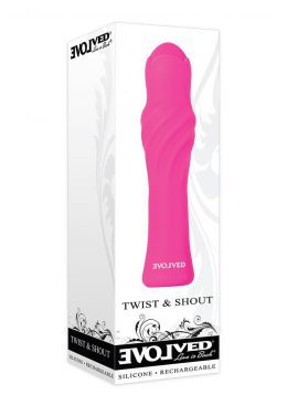 Twist andamp; Shout Silicone Rechargeable Vibrator - Pink