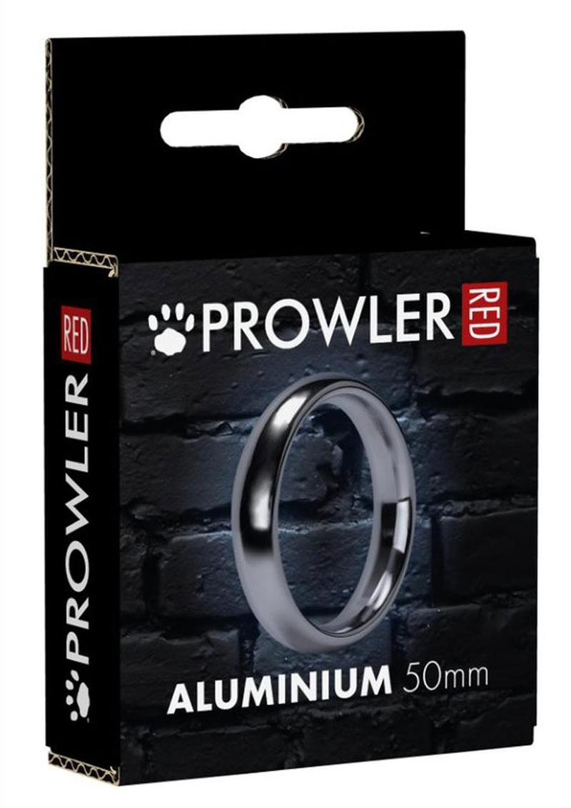 Prowler Red Aluminum Cock Ring 50mm - Silver