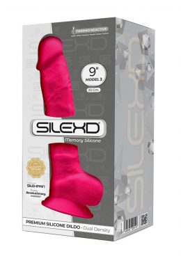 SilexD Model 3 DD05 Silicone Realistic Dual Dense Dildo 9in - Pink