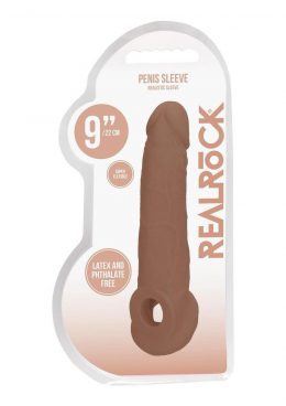 RealRock Realistic Penis Sleeve 9in - Caramel