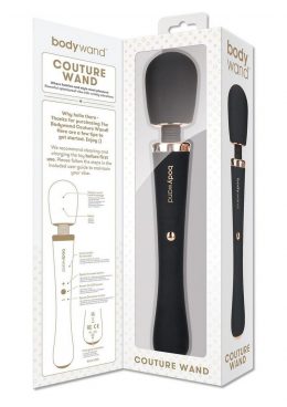 Bodywand Couture Rechargeable Silicone Massager - Black/Rose Gold