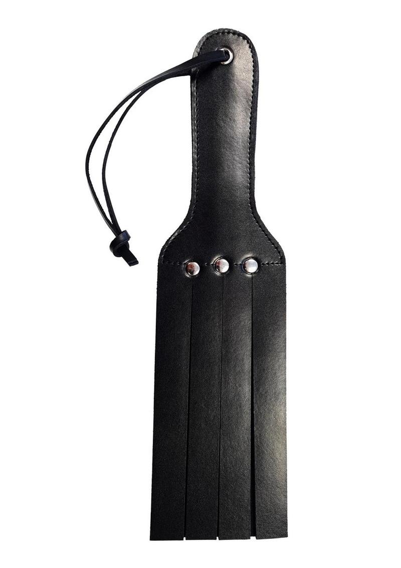 Rouge 4 Strap Leather Paddle - Black
