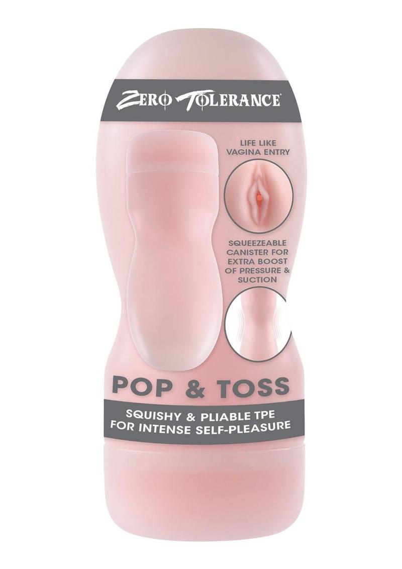 Zero Tolerance Pop andamp; Toss Realistic Pussy Stroker - Vanilla