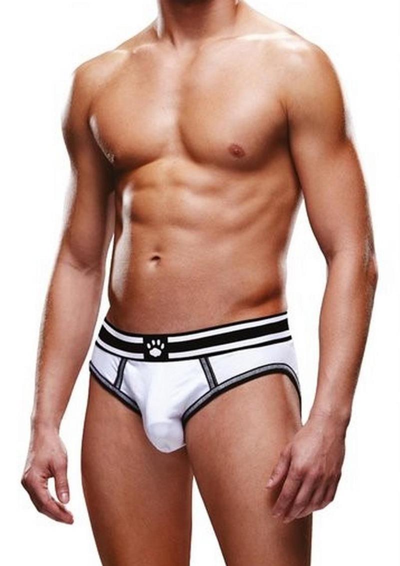 Prowler White/Black Open Brief - Large