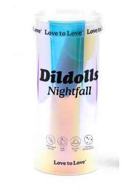 Dildolls Nightfall Silicone Dildo - Teal/Gold