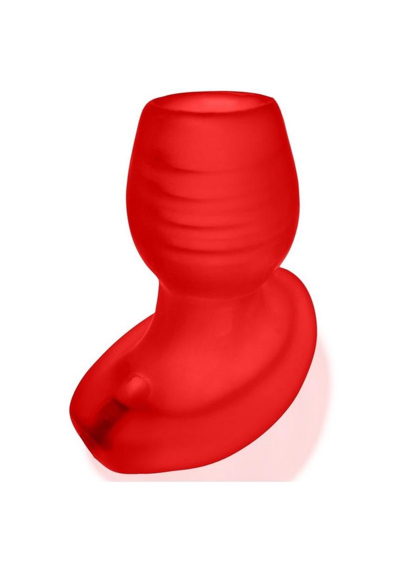 Glowhole 2 Hollow Buttplug with LED Insert - Large - Red Morph