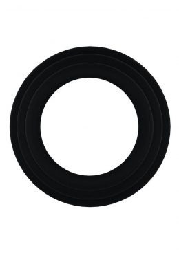Rock Solid Tri-Pack Silicone Gasket Cock Ring - Black
