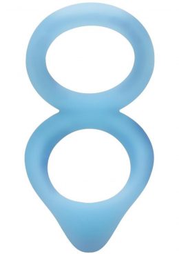 Rock Solid Dual Enhancer Glow in the Dark Silicone Ring - Blue