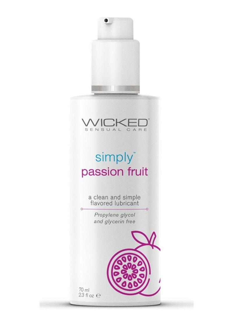 Wicked Simply Water Based Flavored Lubricant 2.3oz - Passion Fruit