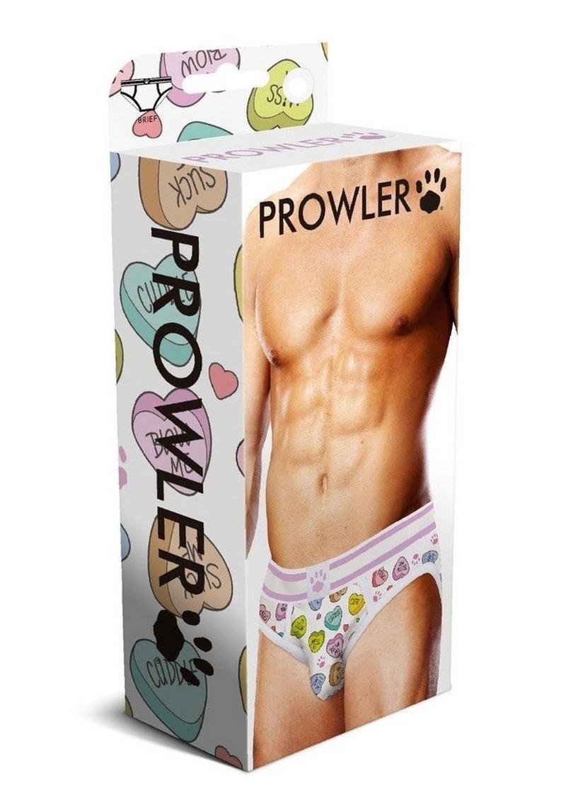 Prowler Candy Hearts Brief - XLarge - White