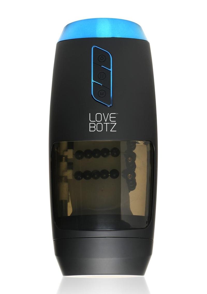 LoveBotz The Milker Slider 18X Rechargeable Stroking Masturbator - Black/Clear