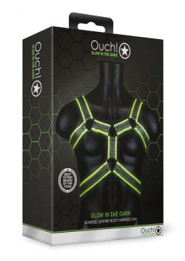 Ouch! Body Harness Glow in the Dark - Small/Medium - Green