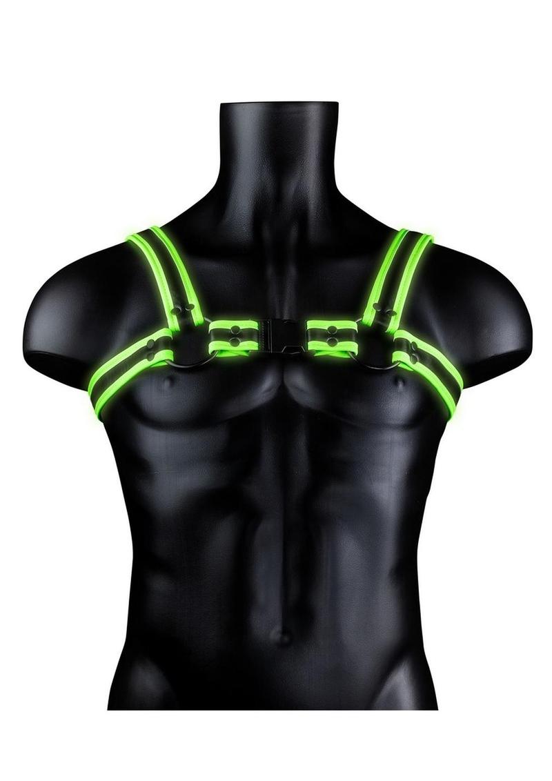 Ouch! Buckle Harness Glow in the Dark - Small/Medium - Green