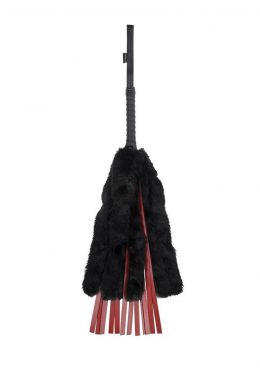 Saffron Faux Fur Flogger - Red/Black