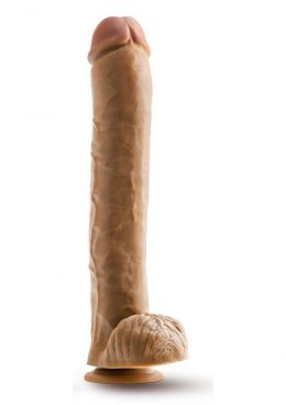 Dr. Skin Dr. Michael Dildo with Balls and Suction Cup 14in - Caramel