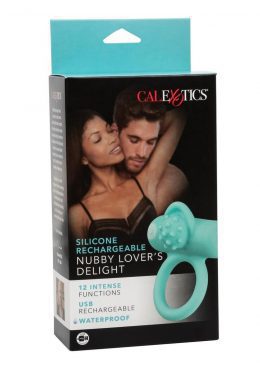 Couple`s Enhancers Silicone Rechargeable Nubby Lover`s Delight - Teal