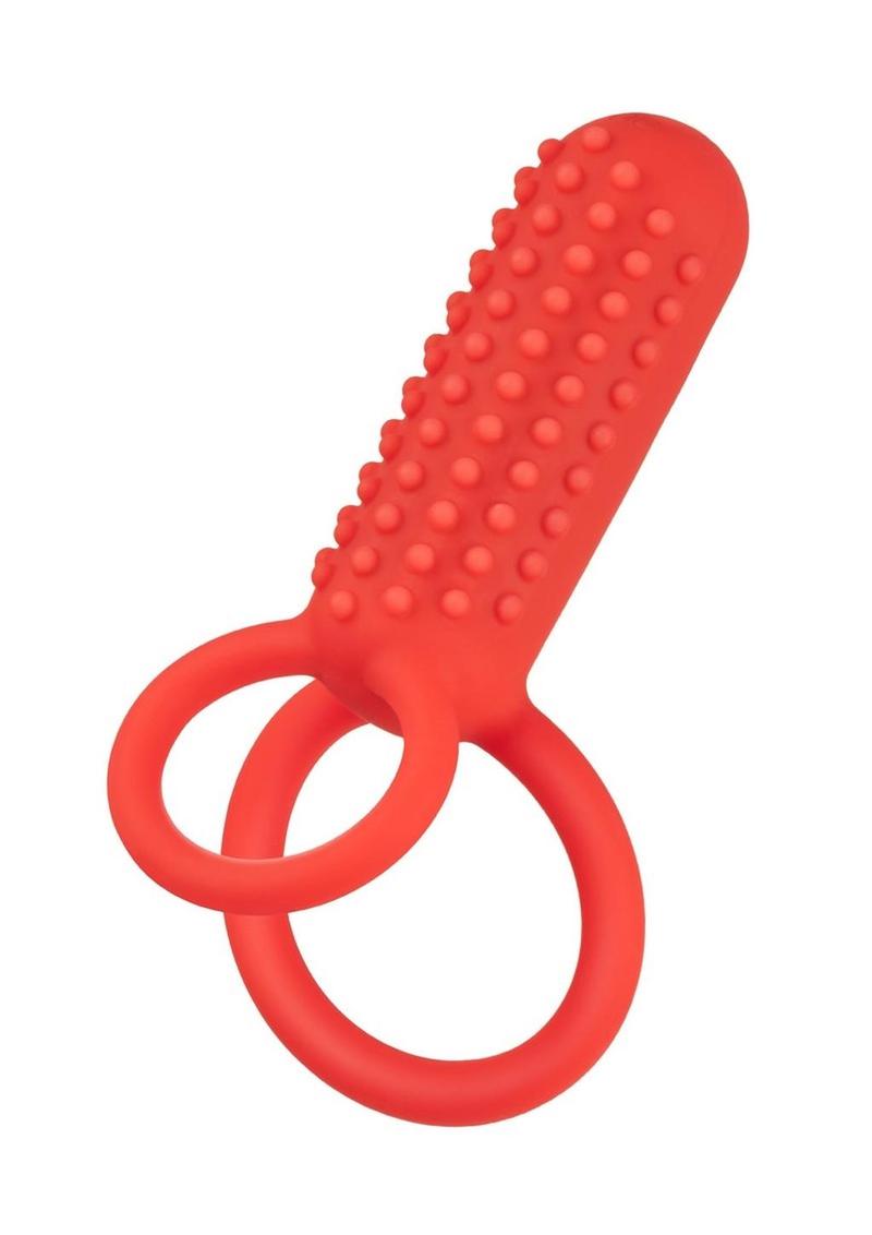 Couple`s Enhancers Silicone Rechargeable Vertical Dual Enhancer - Red