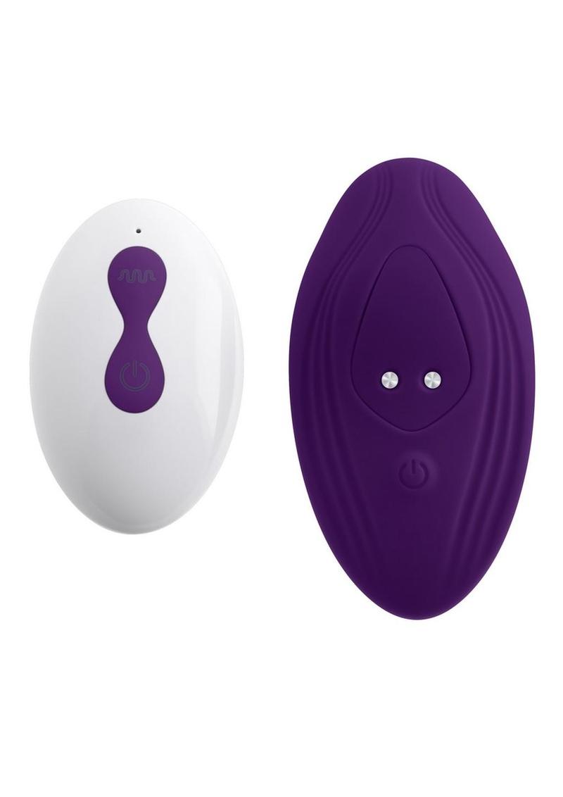 Playboy Our Little Secret Rechargeable Silicone Panty Vibe with Remote Control - Purple