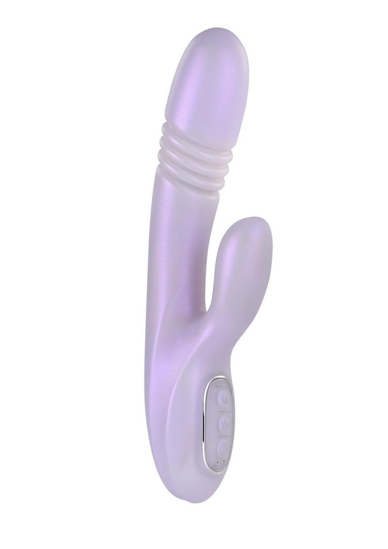 Playboy Bumping Bunny Rechargeable Silicone Rabbit Vibrator - Pink