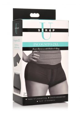 Strap U Incognito Boxer Harness with Hidden O-Ring - 2XLarge - Black