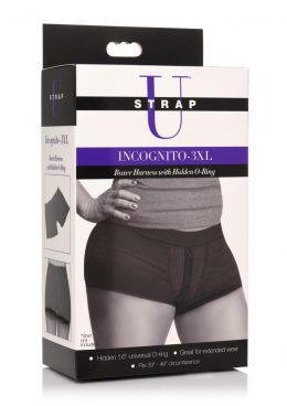 Strap U Incognito Boxer Harness with Hidden O-Ring - 3XLarge - Black