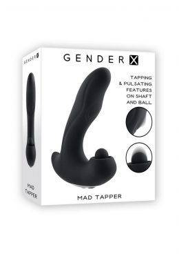Gender X Mad Tapper Rechargeable Silicone Vibrator - Black