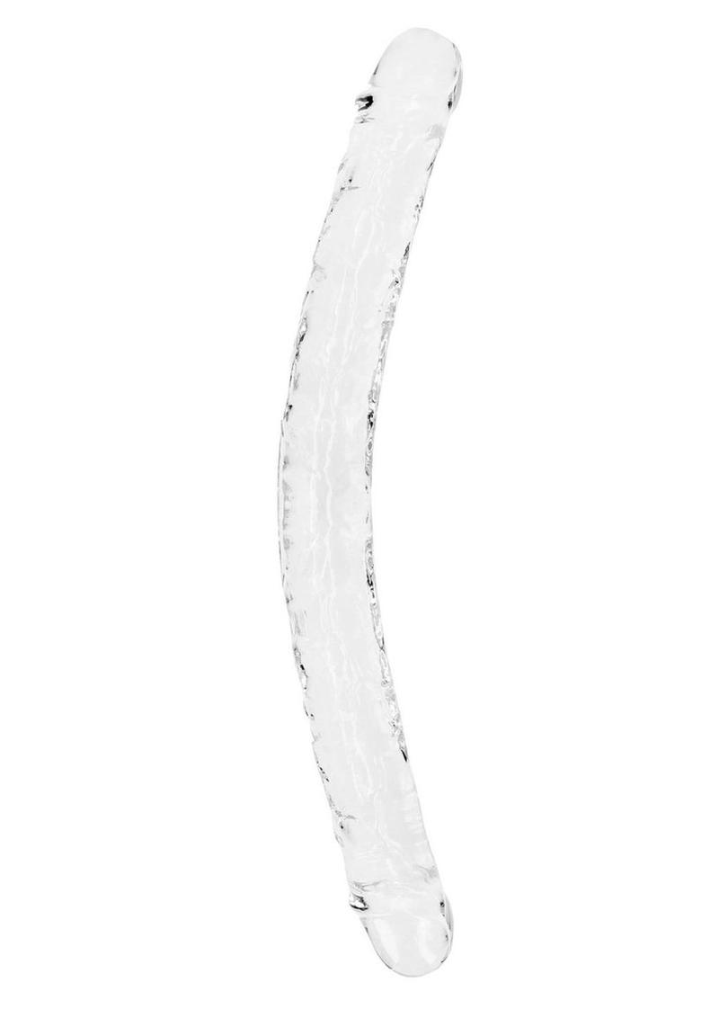 RealRock Crystal Clear Double Dong 18in - Clear