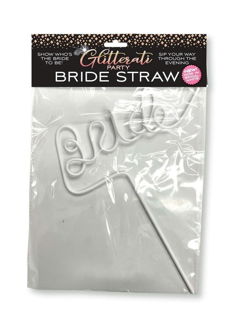 Glitterati Bride Straw - White/Black