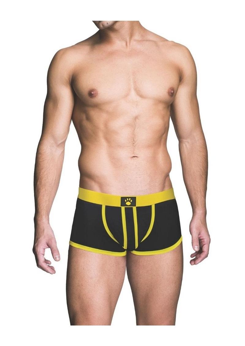 Prowler Red Ass-Less Trunk - Large - Yellow/Black