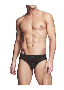 Prowler Red Fishnet Ass-Less Brief - XLarge - Black