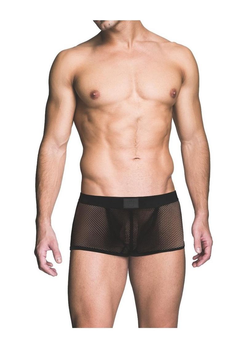 Prowler Red Fishnet Ass-Less Trunk - Small - Black